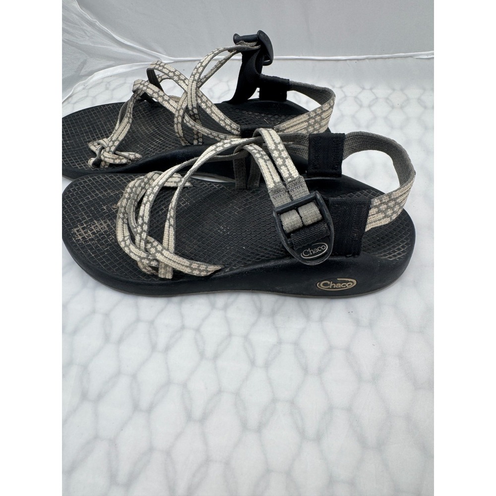 Chaco ZX/2 Womens Thong 9 Black Gray Pattern Z Strap Outdoor Hiking Sport Sandal